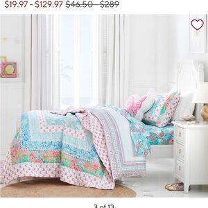 Pottery Barn Teen Multicolor Floral Quilt Set